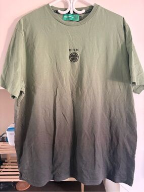 Men's Glasgow Celtic Green Fade Crew Neck T-Shirt